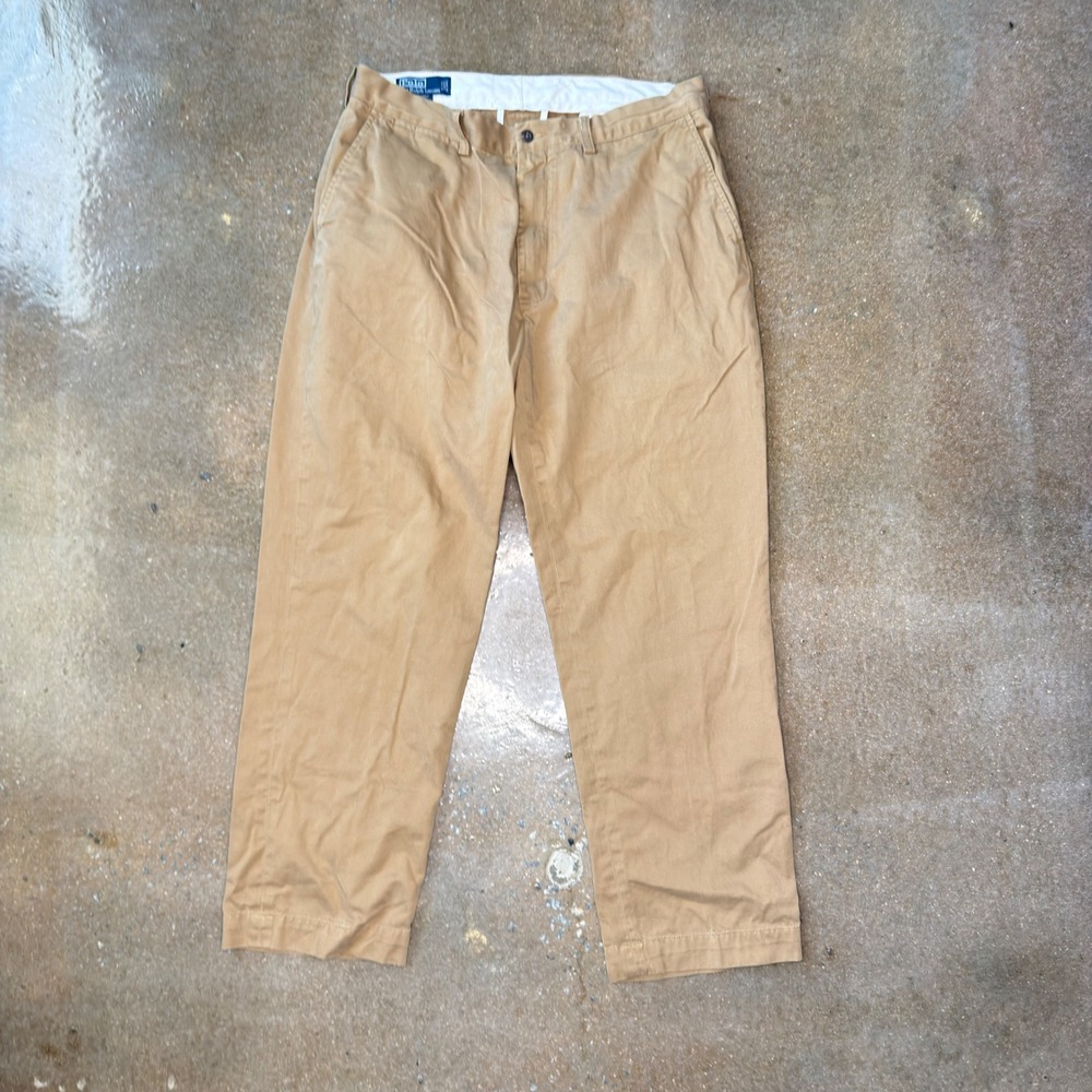 Polo Ralph Lauren Prospect Pant Mens 36x30 Tan Khaki Straight Leg Cotton Chino